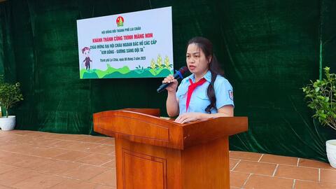 Hội đồng Đội thành phố Lai Châu khánh thành công trình Măng non chào mừng Đại hội Cháu ngoan Bác Hồ thành phố lai Châu lần thứ IV, năm 2025 tiến tới chào mừng Đại hội Cháu ngoan Bác Hồ tỉnh Lai Châu lần thứ V, năm 2025