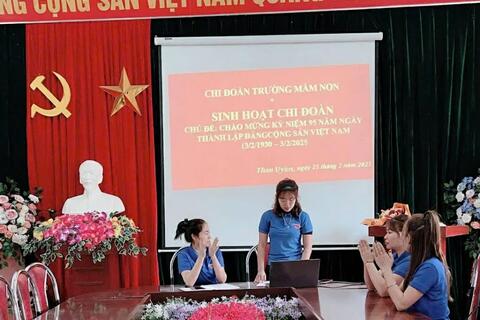 TUỔI TRẺ THAN UYÊN TRIỂN KHAI SÂU RỘNG ĐỢT SINH HOẠT CHÍNH TRỊ CHỦ ĐỀ "SÁNG MÃI NIỀM TIN THEO ĐẢNG". KỶ NIỆM 95 NĂM NGÀY THÀNH LẬP ĐẢNG CỘNG SẢN VIỆT NAM (03/02/1930 - 03/02/2025)