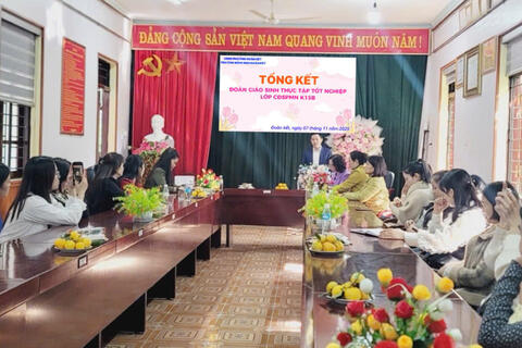 SINH VIÊN NGÀNH SƯ PHẠM MẦM NON TRƯỜNG CAO ĐẲNG LAI CHÂU THỰC TẬP TỐT NGHIỆP